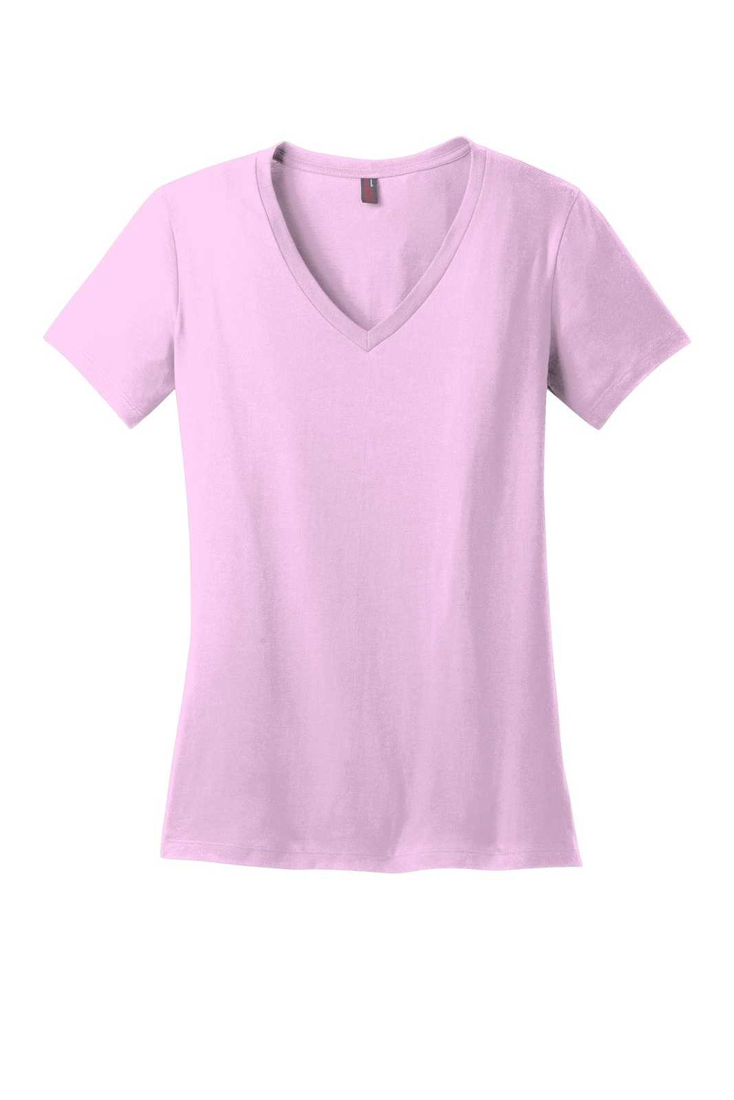District DM1170L Women&#39;s Perfect Weight V-Neck Tee - Soft Purple - HIT a Double - 5