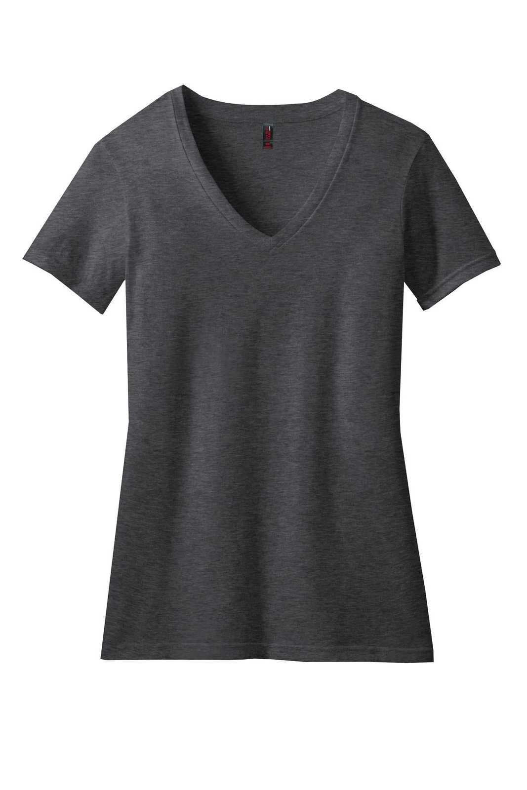 District DM1190L Women&#39;s Perfect Blend V-Neck Tee - Heathered Charcoal - HIT a Double - 5