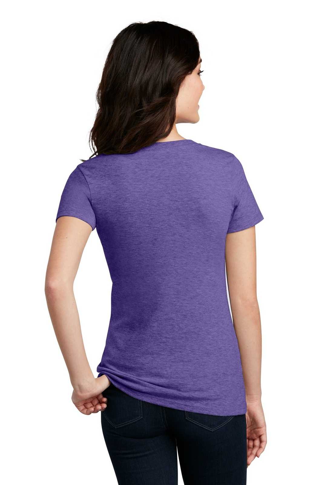 District DM1190L Women&#39;s Perfect Blend V-Neck Tee - Heathered Purple - HIT a Double - 2