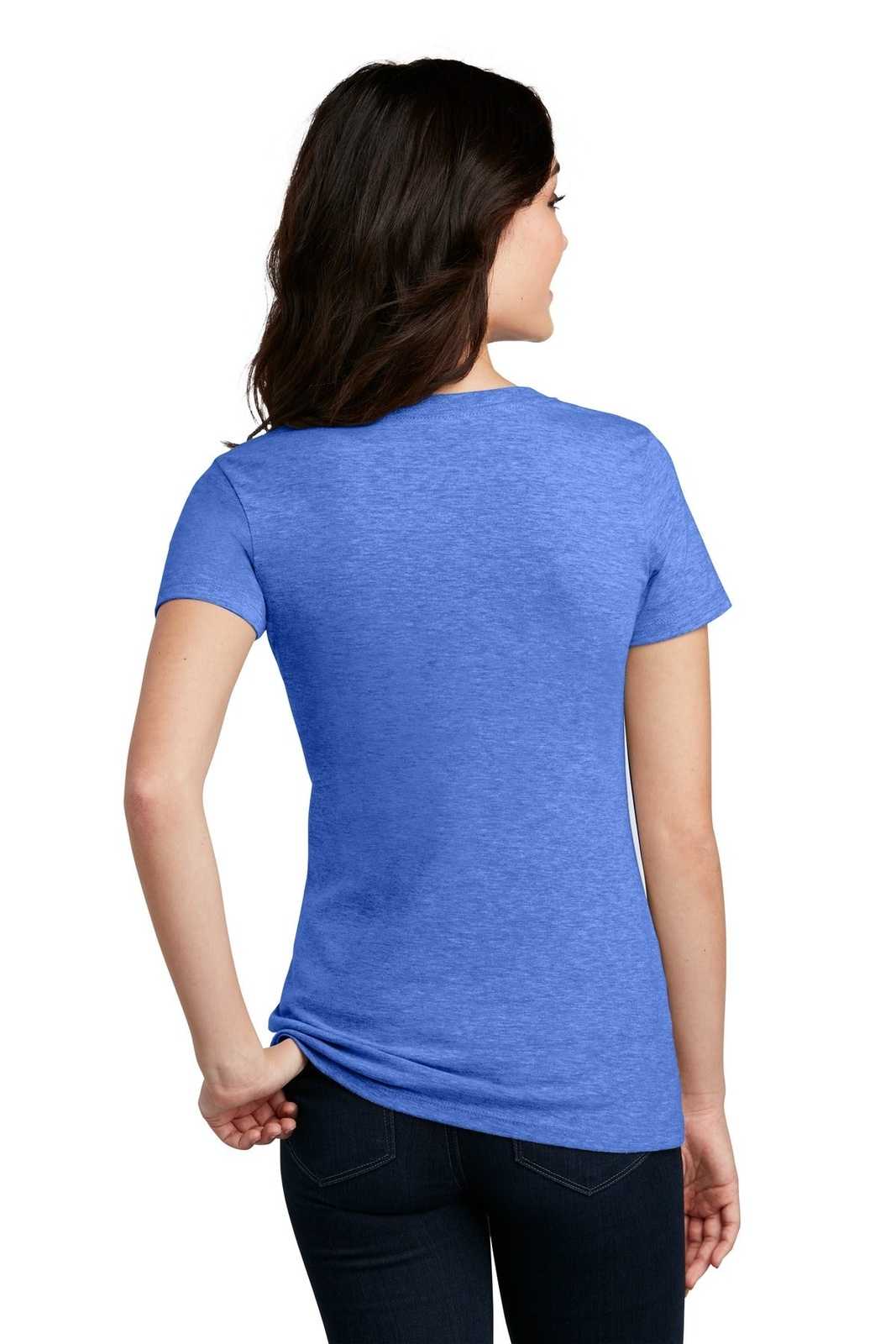 District DM1190L Women's Perfect Blend V-Neck Tee - Heathered Royal - HIT a Double - 1
