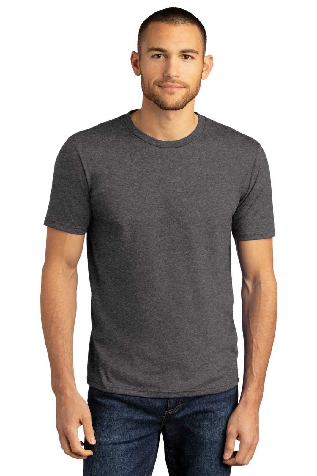 District DM130DTG Perfect Tri DTG Tee - Heathered Charcoal - HIT a Double - 1
