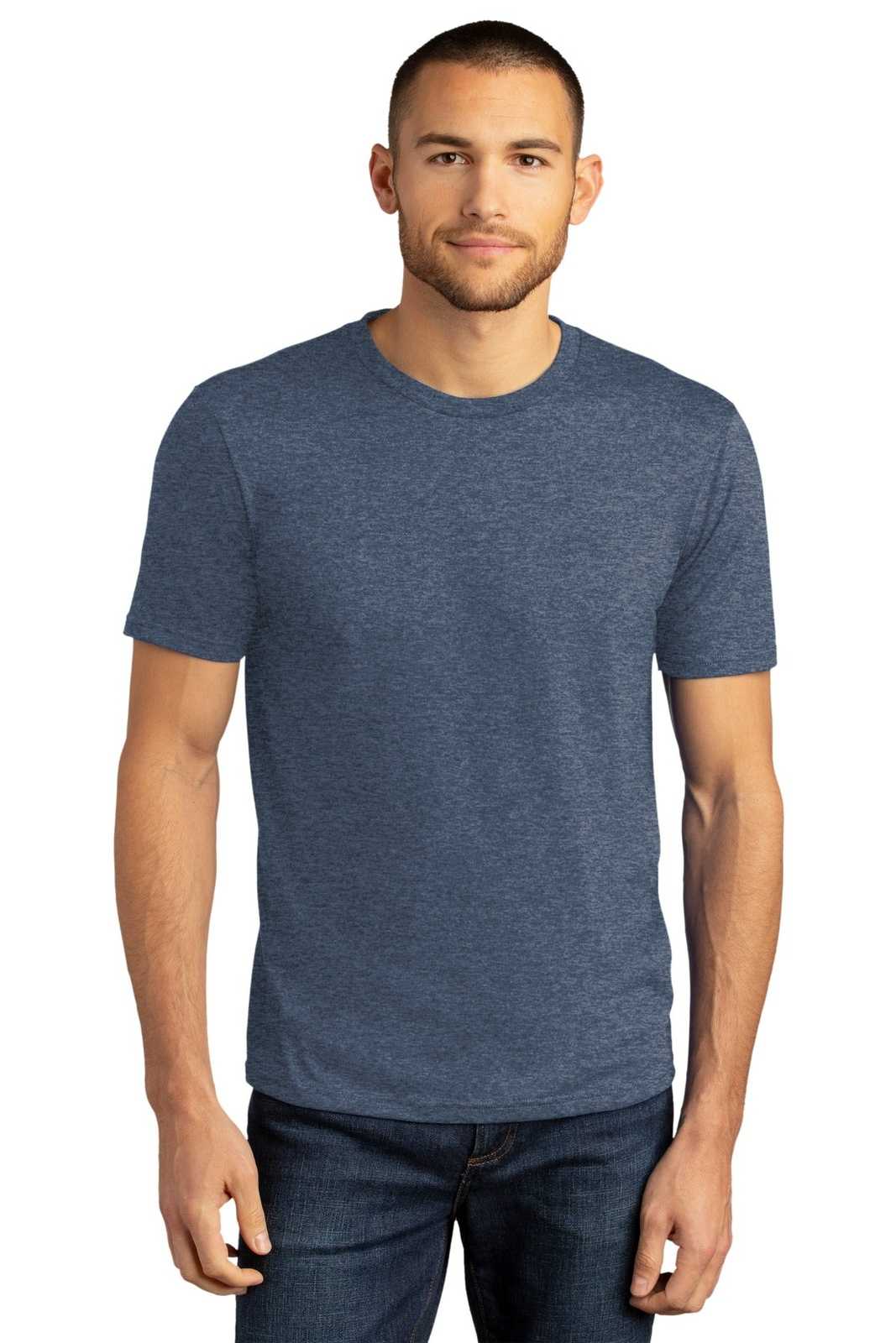 District DM130DTG Perfect Tri DTG Tee - Navy Frost - HIT a Double - 1