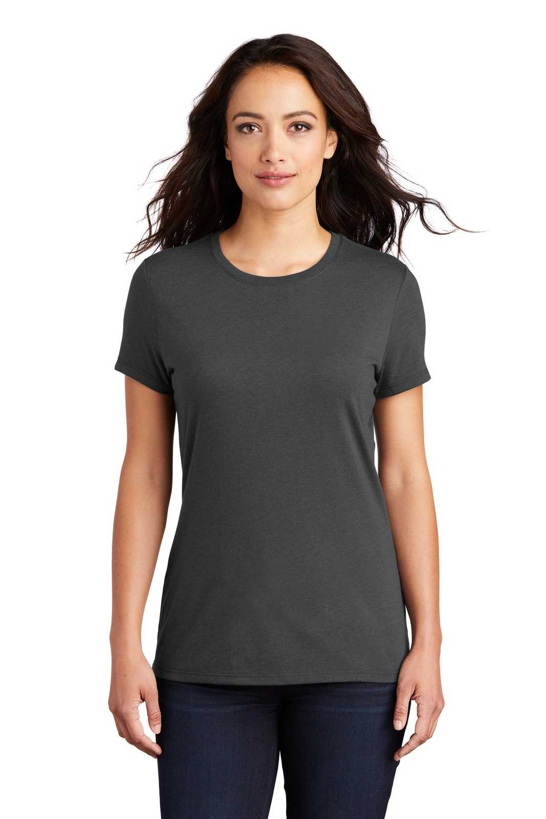 District DM130L Women's Perfect Tri Tee - Charcoal - HIT a Double - 1