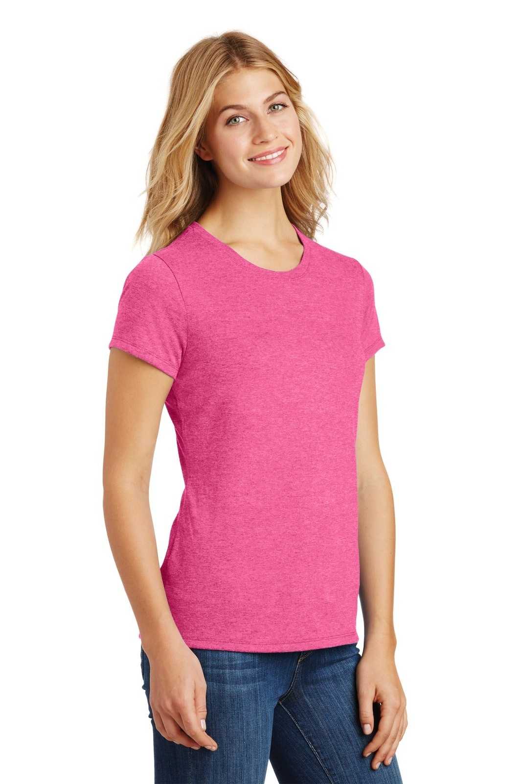 District DM130L Women&#39;s Perfect Tri Tee - Fuchsia Frost - HIT a Double - 4
