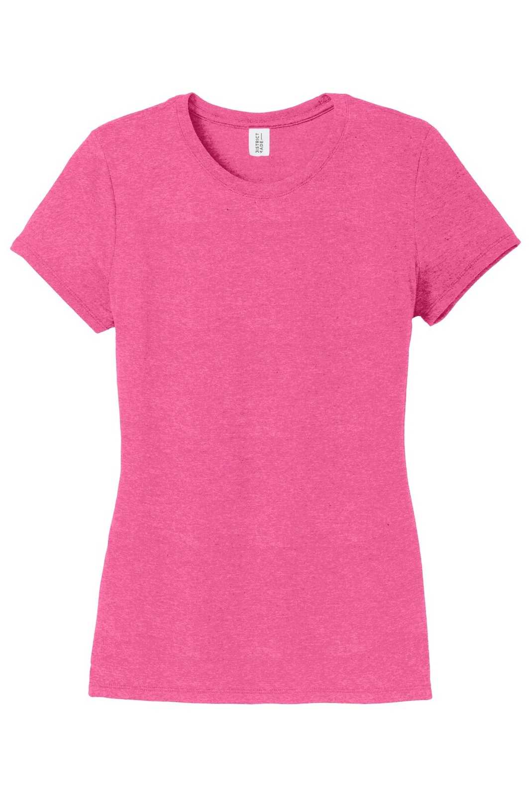 District DM130L Women&#39;s Perfect Tri Tee - Fuchsia Frost - HIT a Double - 5