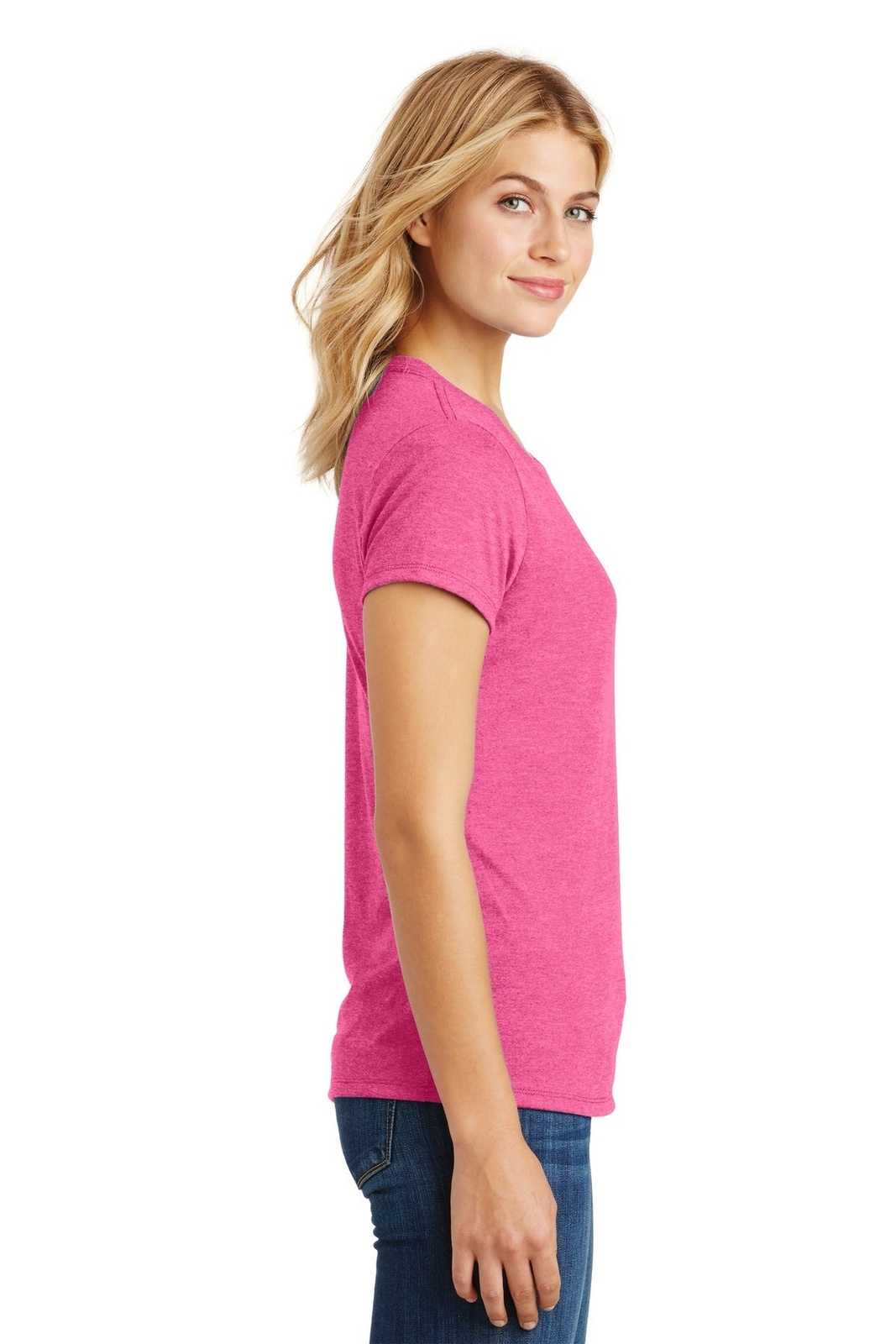 District DM130L Women&#39;s Perfect Tri Tee - Fuchsia Frost - HIT a Double - 3