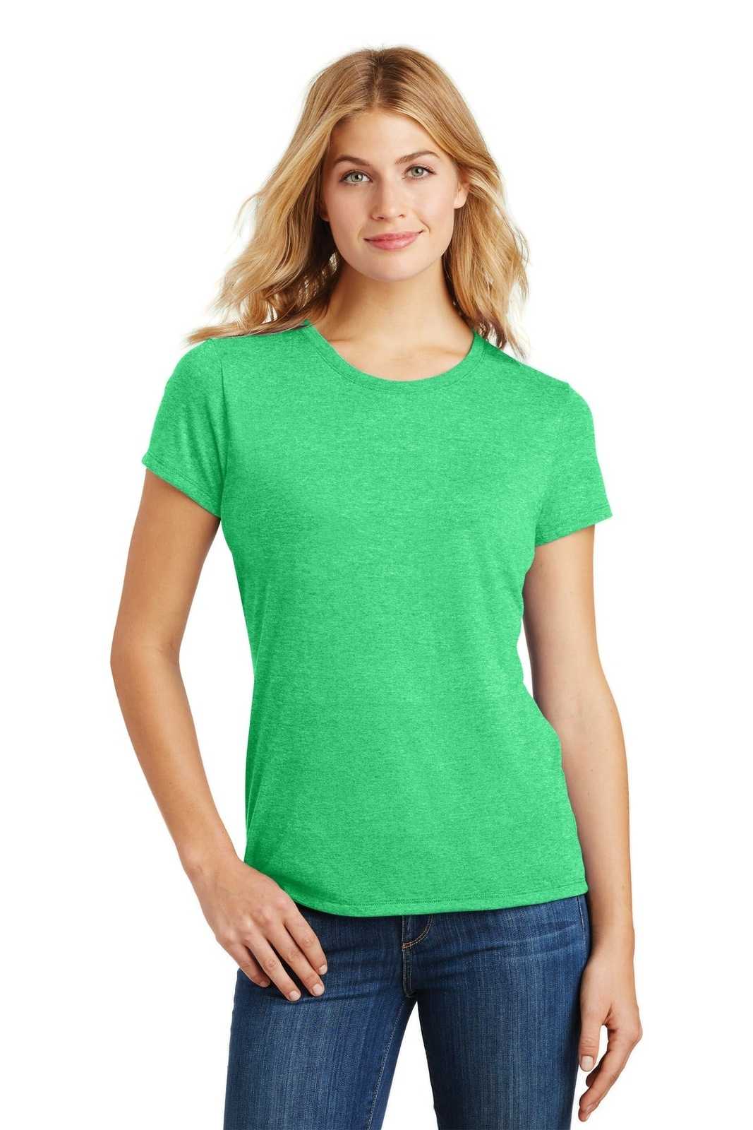 District DM130L Women&#39;s Perfect Tri Tee - Green Frost - HIT a Double - 1