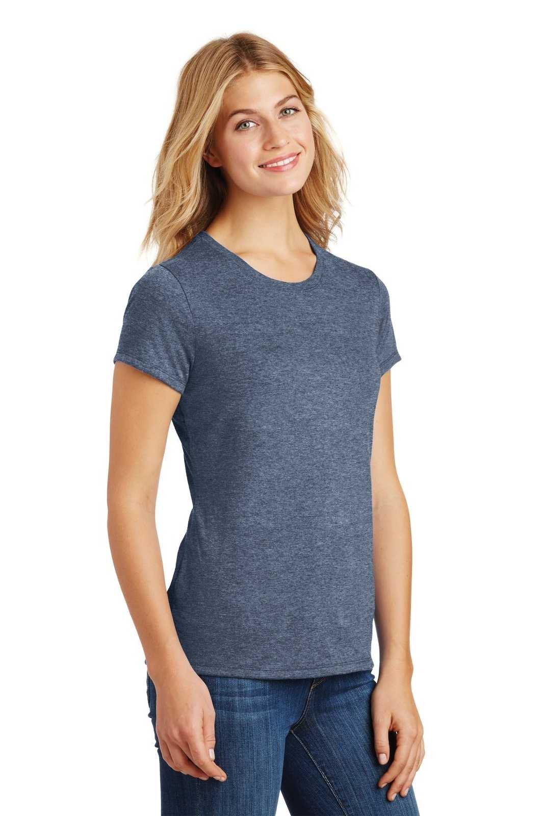 District DM130L Women&#39;s Perfect Tri Tee - Navy Frost - HIT a Double - 4
