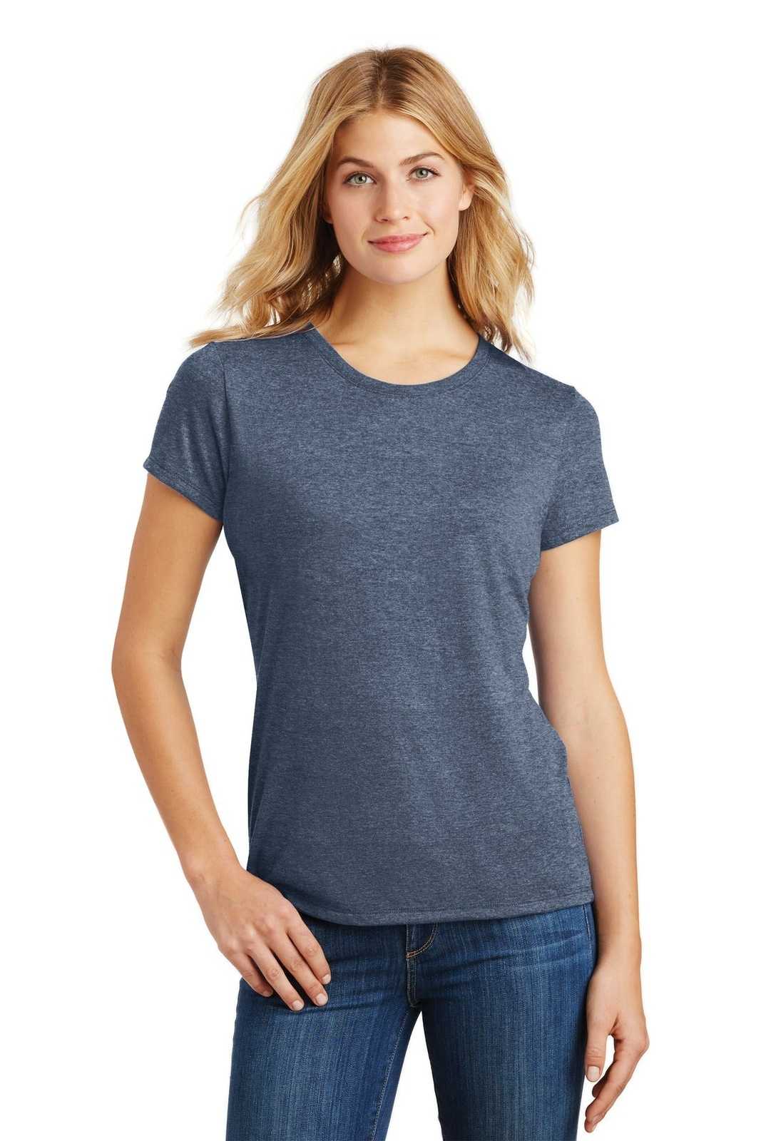 District DM130L Women's Perfect Tri Tee - Navy Frost - HIT a Double - 1