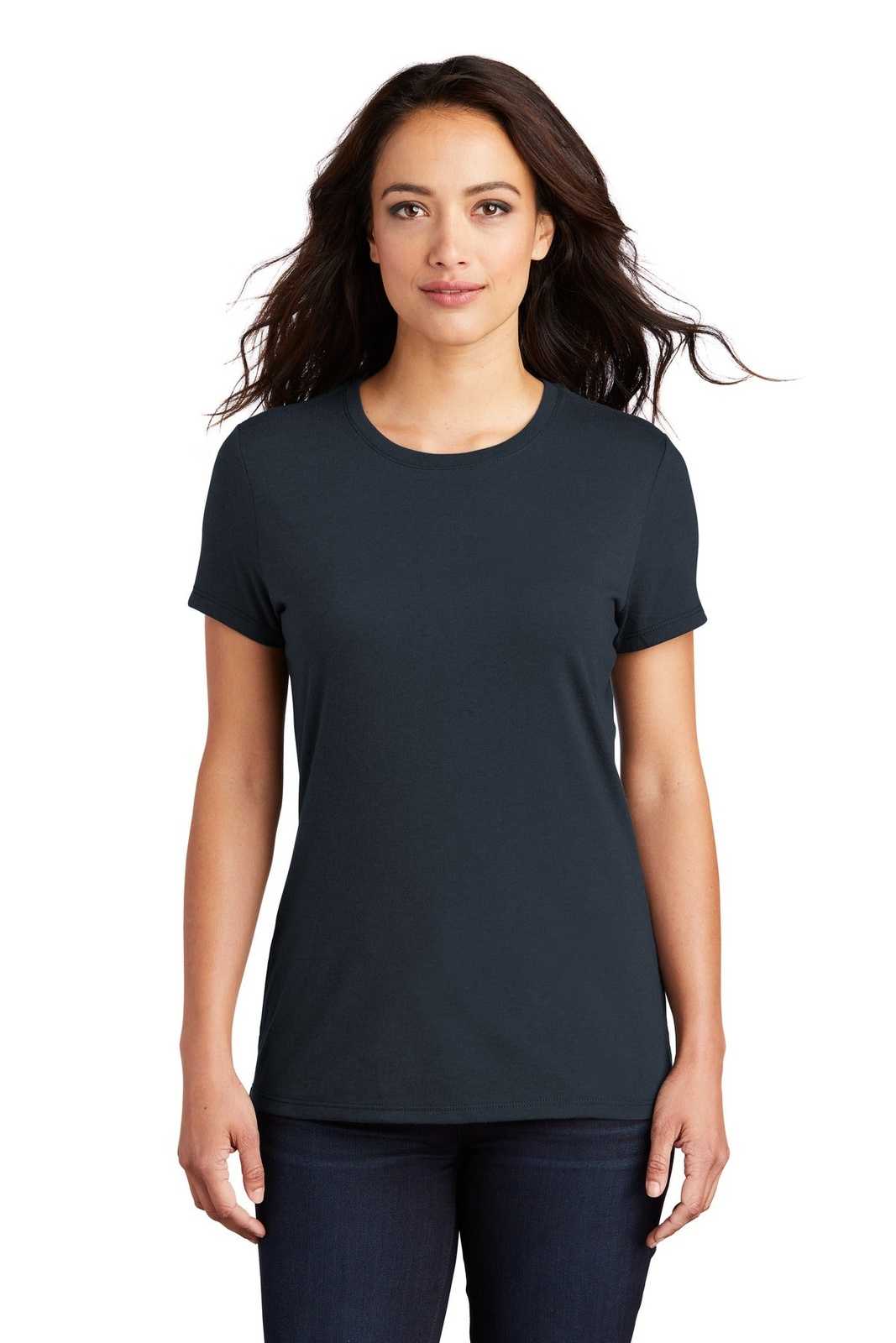 District DM130L Women's Perfect Tri Tee - New Navy - HIT a Double - 1