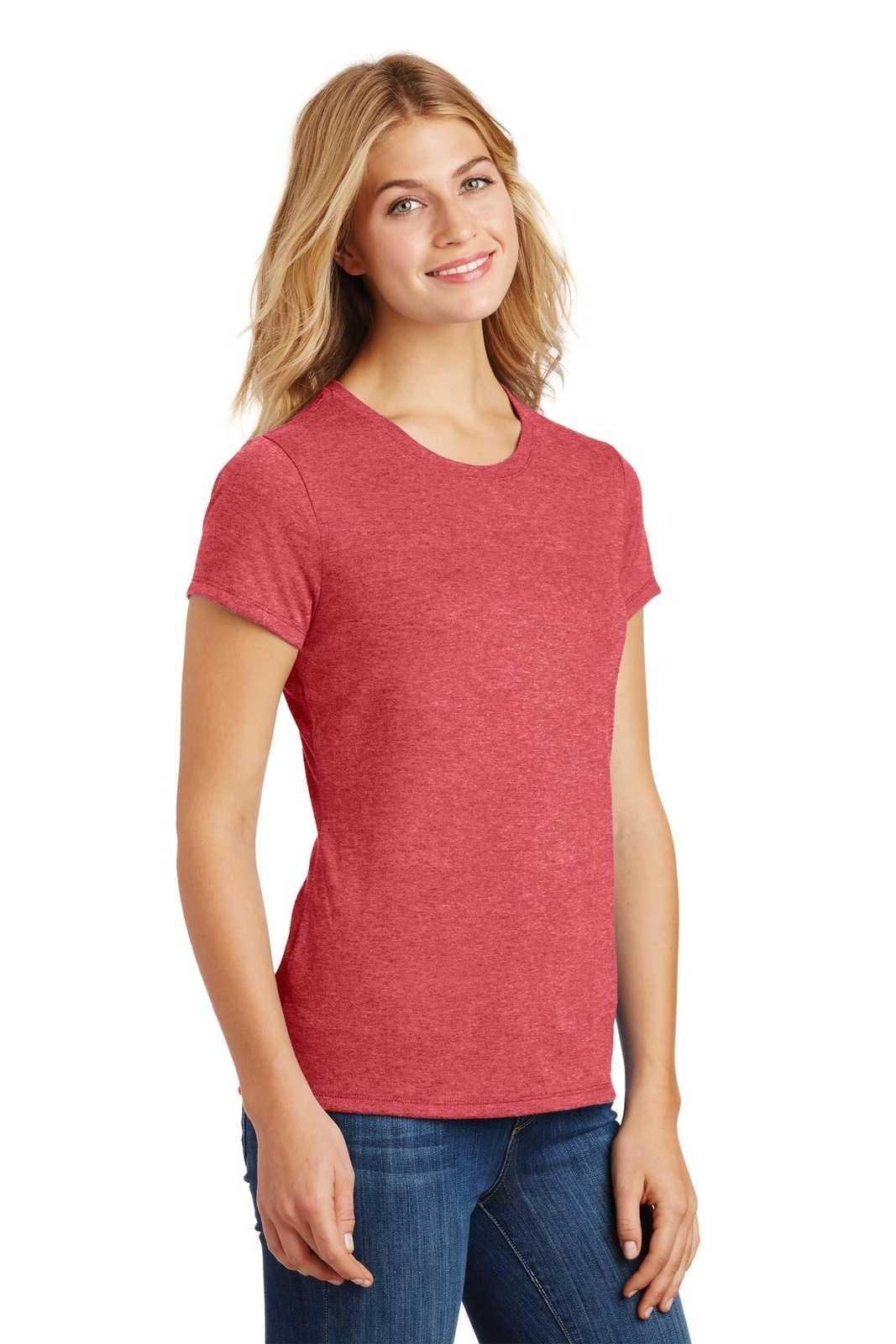 District DM130L Women&#39;s Perfect Tri Tee - Red Frost - HIT a Double - 4
