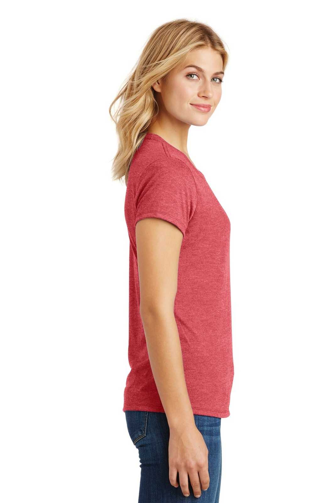District DM130L Women&#39;s Perfect Tri Tee - Red Frost - HIT a Double - 3