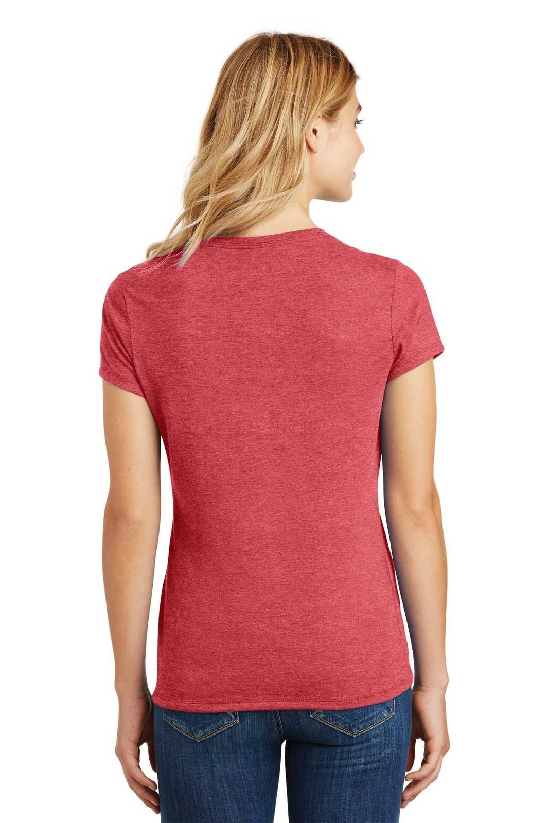 District DM130L Women's Perfect Tri Tee - Red Frost - HIT a Double - 1