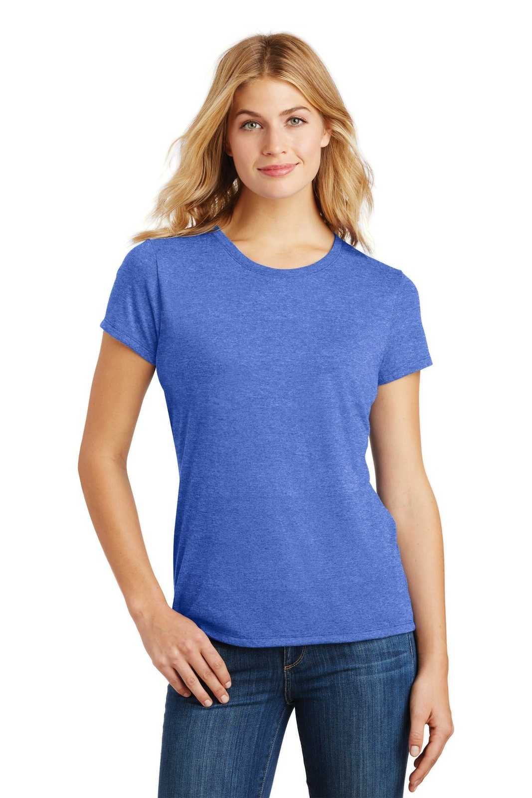 District DM130L Women&#39;s Perfect Tri Tee - Royal Frost - HIT a Double - 1