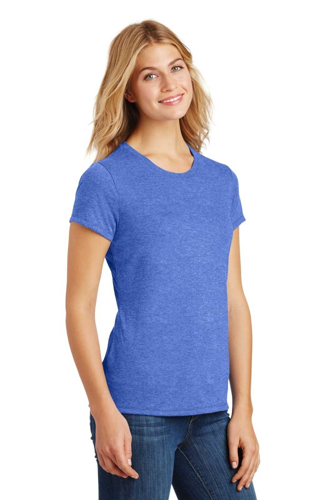 District DM130L Women&#39;s Perfect Tri Tee - Royal Frost - HIT a Double - 4
