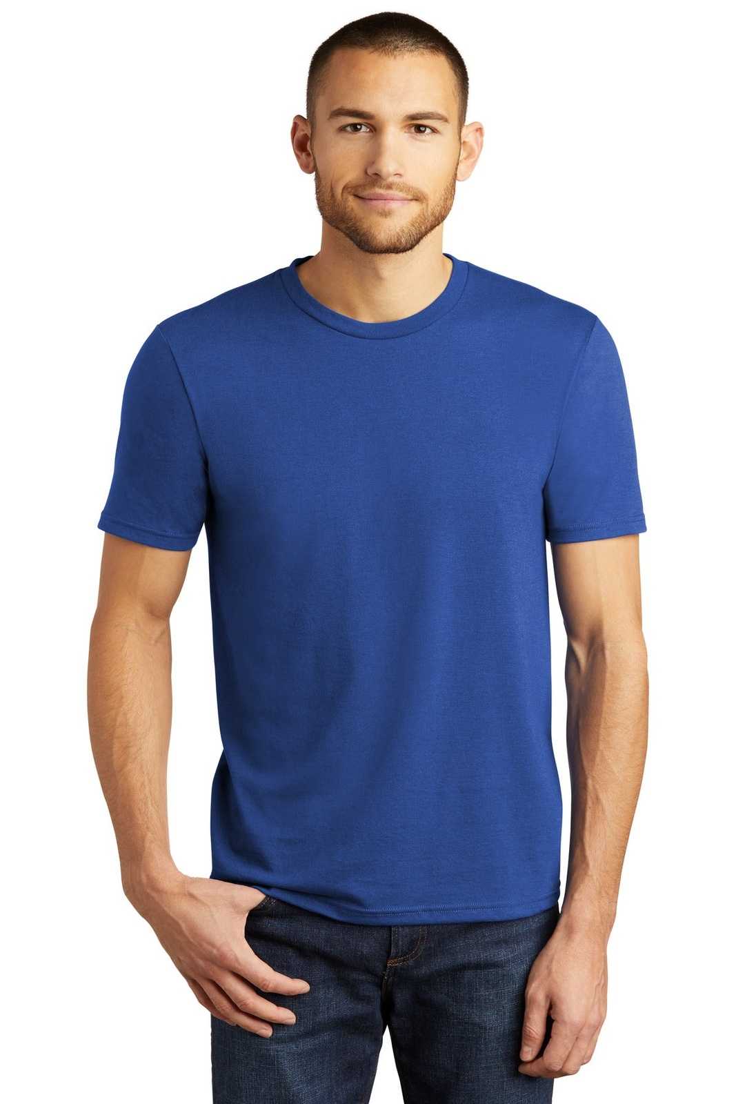 District DM130 Perfect Tri Tee - Deep Royal - HIT a Double - 1