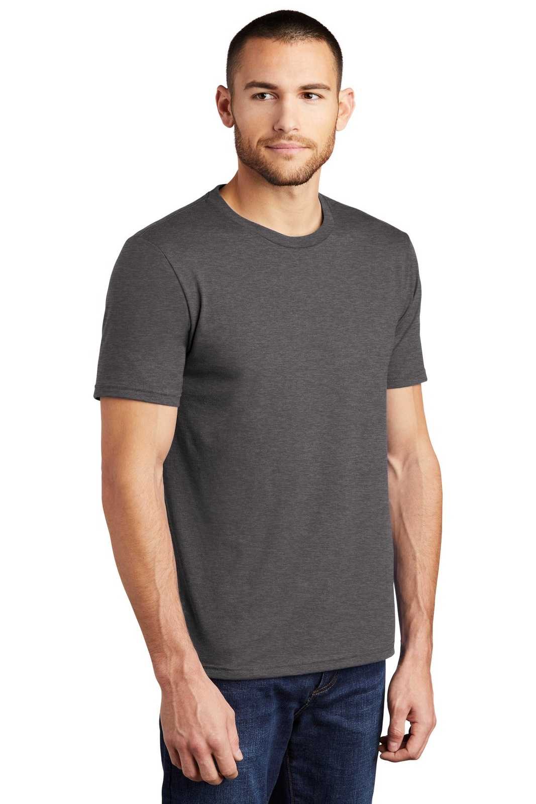 District DM130 Perfect Tri Tee - Heathered Charcoal - HIT a Double - 4