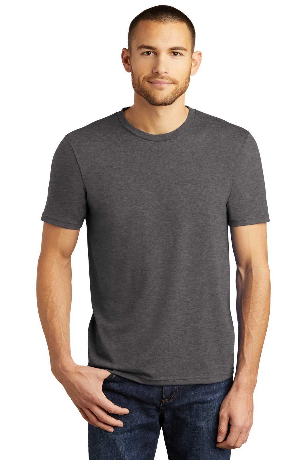 District DM130 Perfect Tri Tee - Heathered Charcoal - HIT a Double - 1