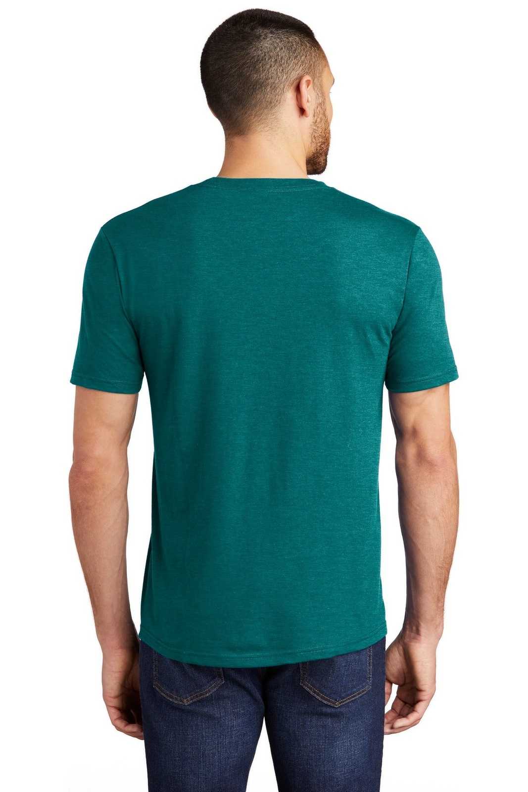 District DM130 Perfect Tri Tee - Heathered Teal - HIT a Double - 2