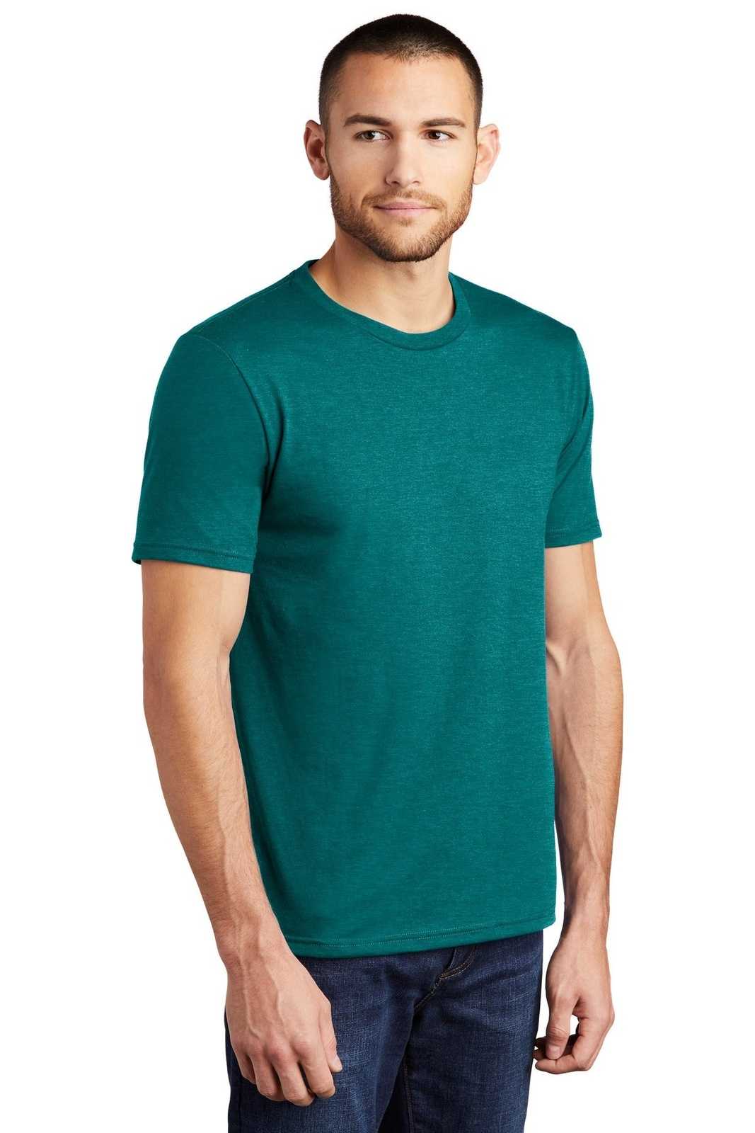 District DM130 Perfect Tri Tee - Heathered Teal - HIT a Double - 4