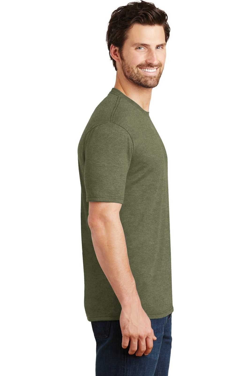 District DM130 Perfect Tri Tee - Military Green Frost - HIT a Double - 3