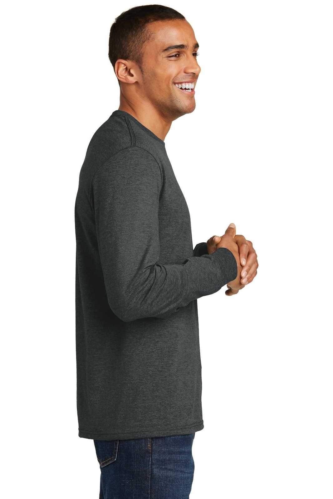 District DM132 Perfect Tri Long Sleeve Tee - Black Frost - HIT a Double - 3