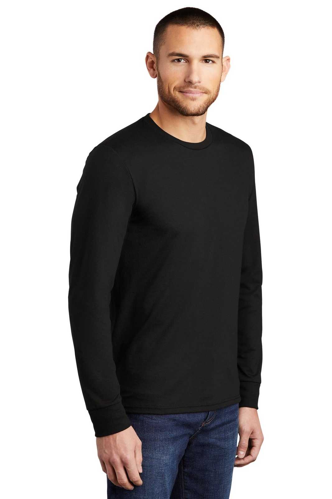 District DM132 Perfect Tri Long Sleeve Tee - Black - HIT a Double - 4