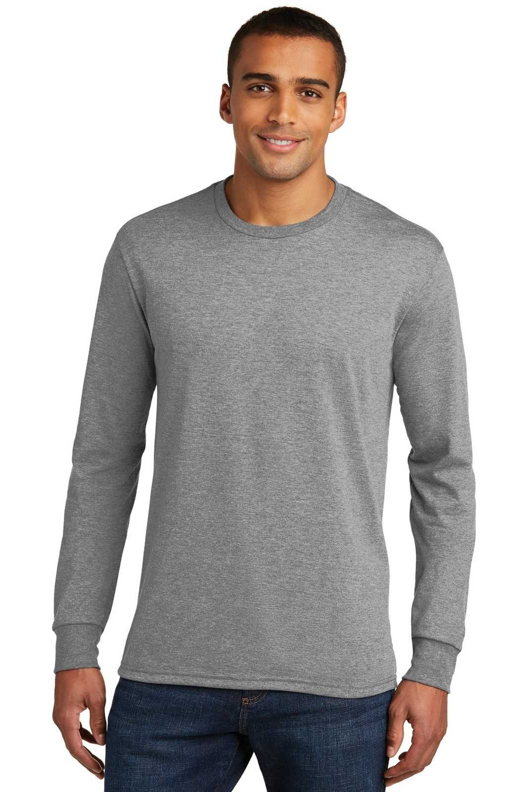 District DM132 Perfect Tri Long Sleeve Tee - Gray Frost - HIT a Double - 1