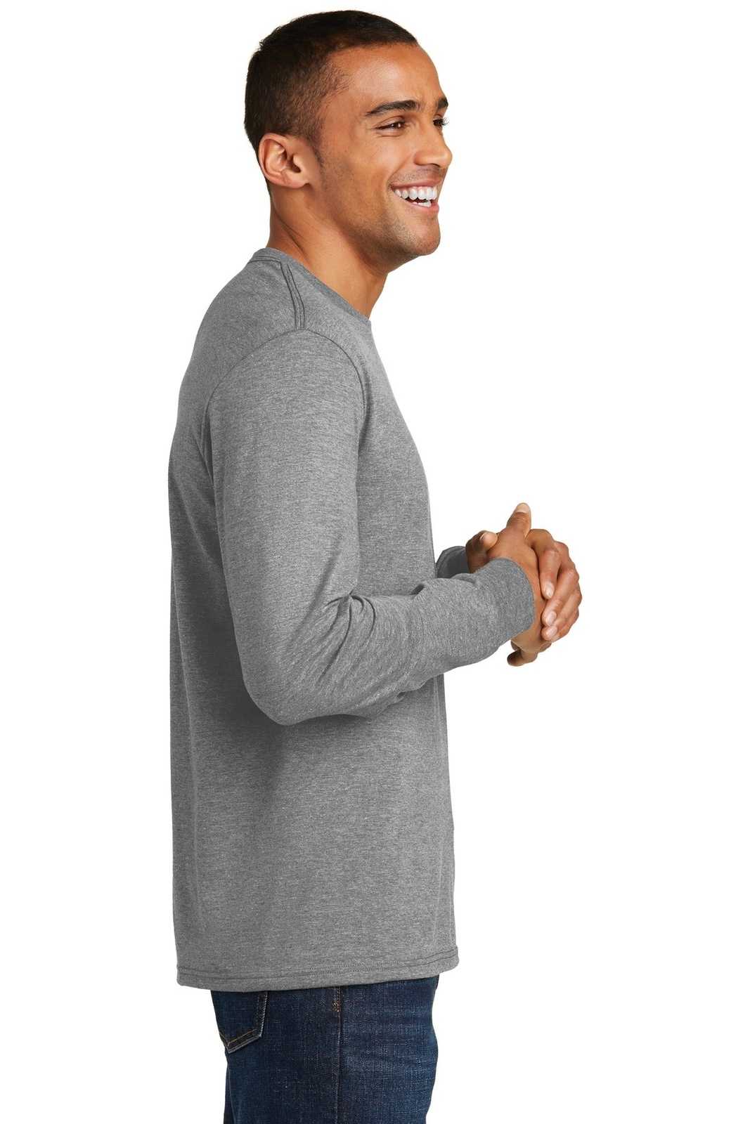 District DM132 Perfect Tri Long Sleeve Tee - Gray Frost - HIT a Double - 3