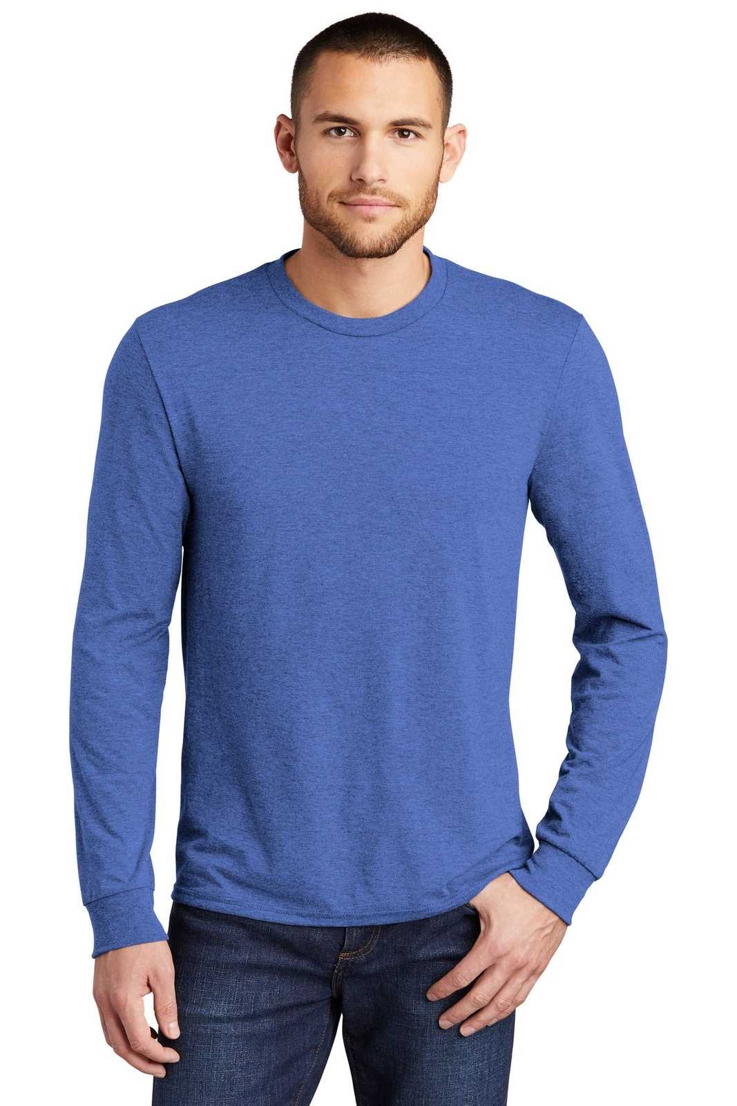 District DM132 Perfect Tri Long Sleeve Tee - Royal Frost - HIT a Double - 1