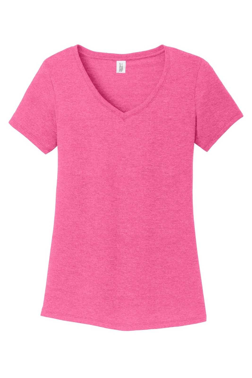 District DM1350L Women&#39;s Perfect Tri V-Neck Tee - Fuchsia Frost - HIT a Double - 5
