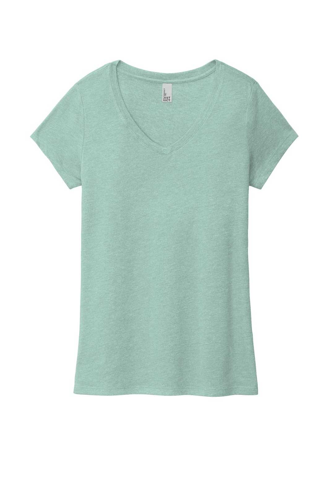 District DM1350L Women&#39;s Perfect Tri V-Neck Tee - Heathered Dusty Sage - HIT a Double - 5