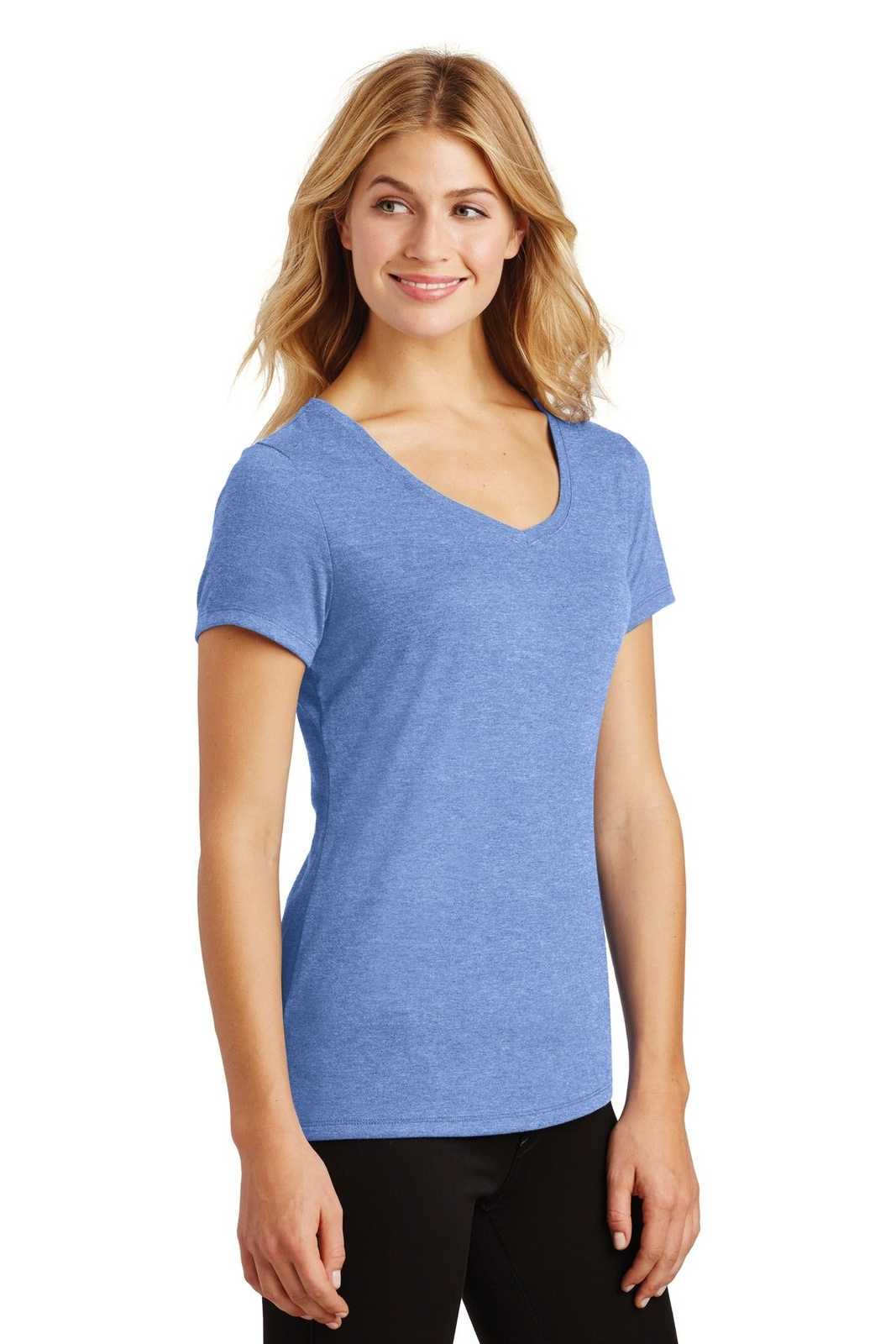 District DM1350L Women&#39;s Perfect Tri V-Neck Tee - Maritime Frost - HIT a Double - 4