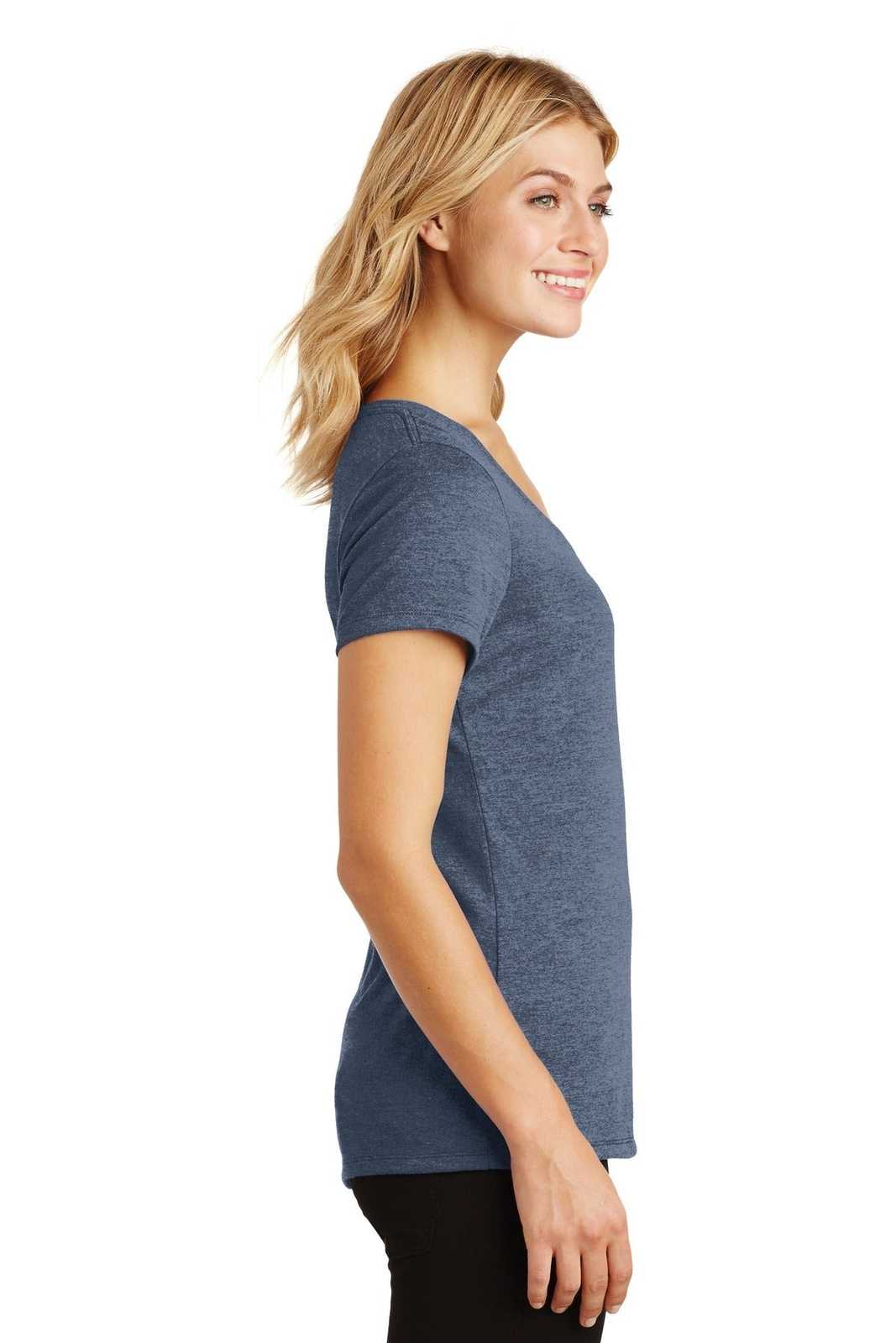 District DM1350L Women&#39;s Perfect Tri V-Neck Tee - Navy Frost - HIT a Double - 3