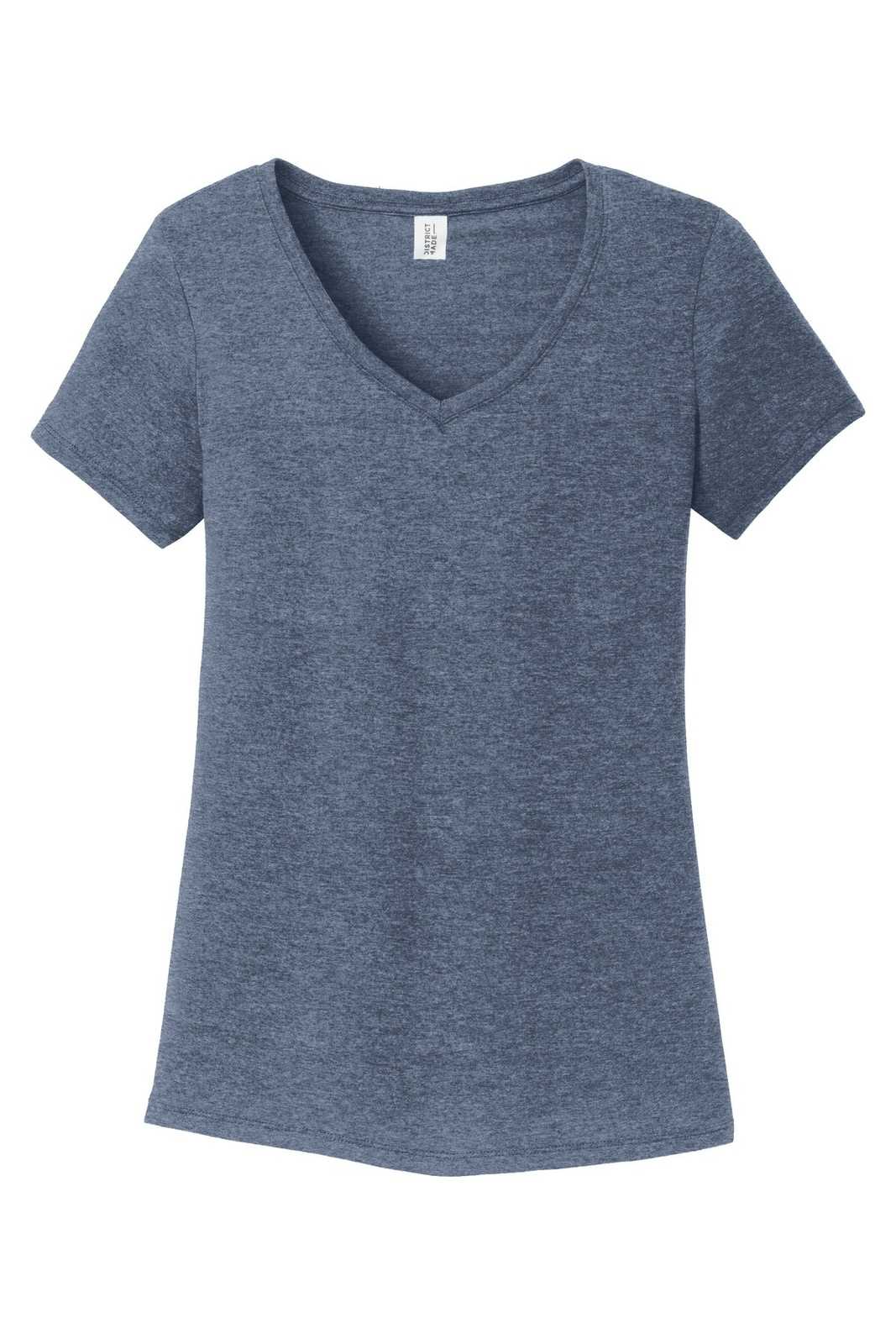 District DM1350L Women&#39;s Perfect Tri V-Neck Tee - Navy Frost - HIT a Double - 5