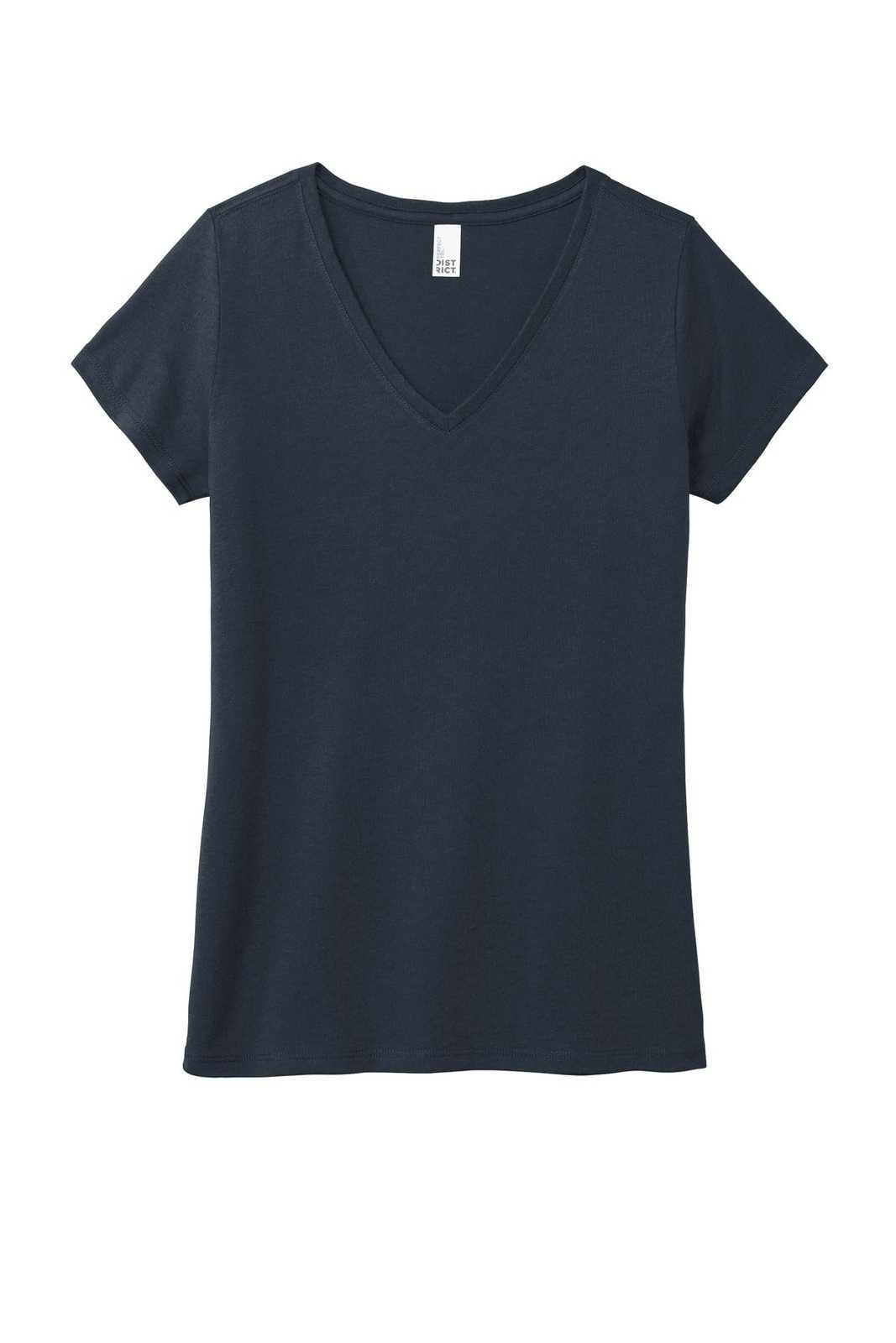 District DM1350L Women&#39;s Perfect Tri V-Neck Tee - New Navy - HIT a Double - 5