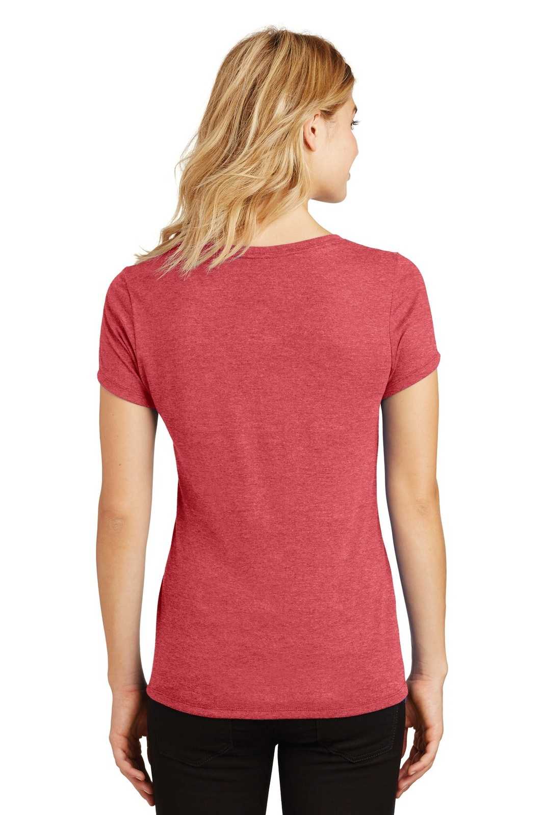 District DM1350L Women&#39;s Perfect Tri V-Neck Tee - Red Frost - HIT a Double - 2