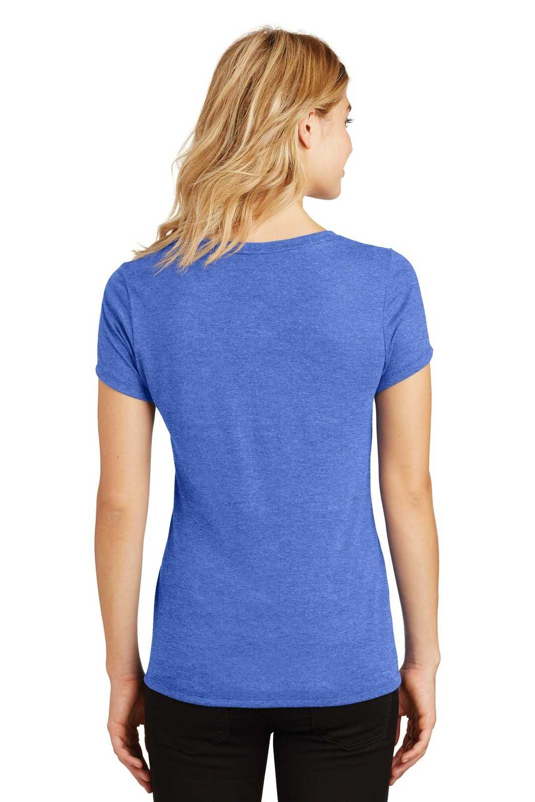 District DM1350L Women&#39;s Perfect Tri V-Neck Tee - Royal Frost - HIT a Double - 2