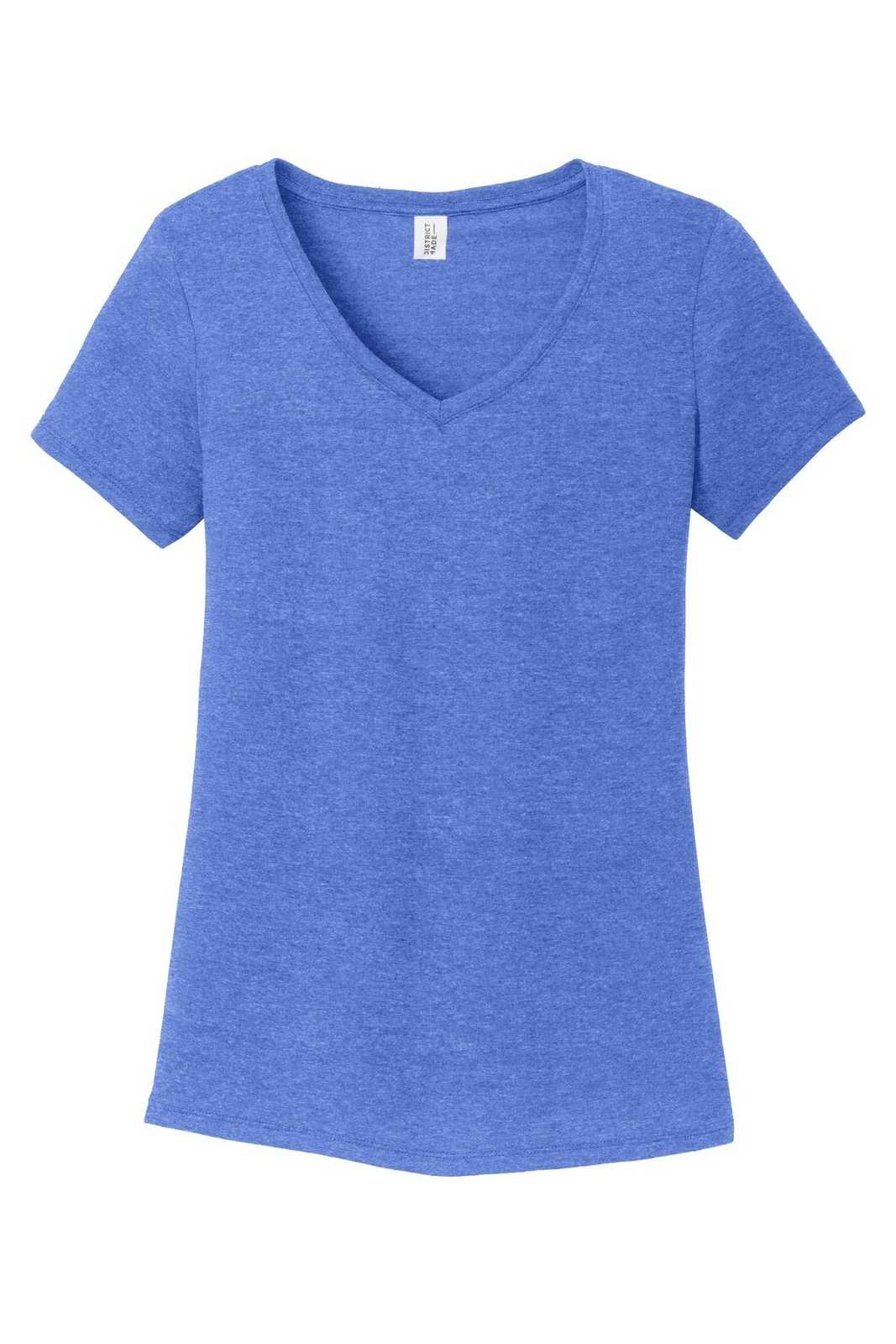 District DM1350L Women&#39;s Perfect Tri V-Neck Tee - Royal Frost - HIT a Double - 5