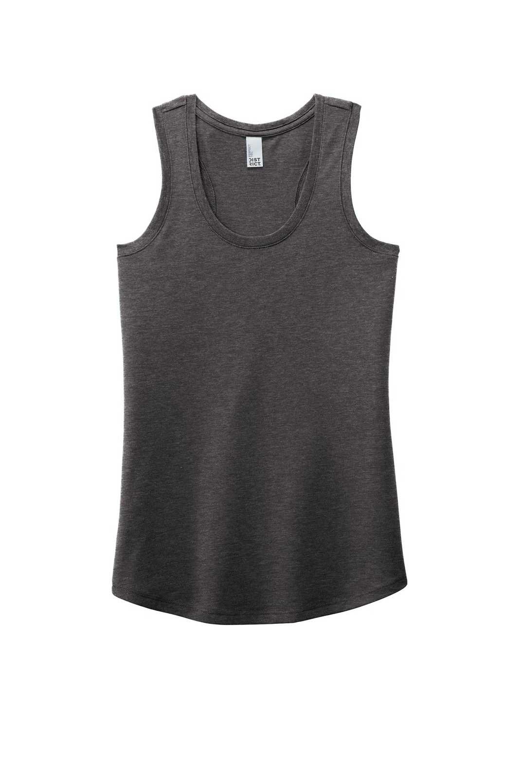 District DM138L Women&#39;s Perfect Tri Racerback Tank - Heathered Charcoal - HIT a Double - 5