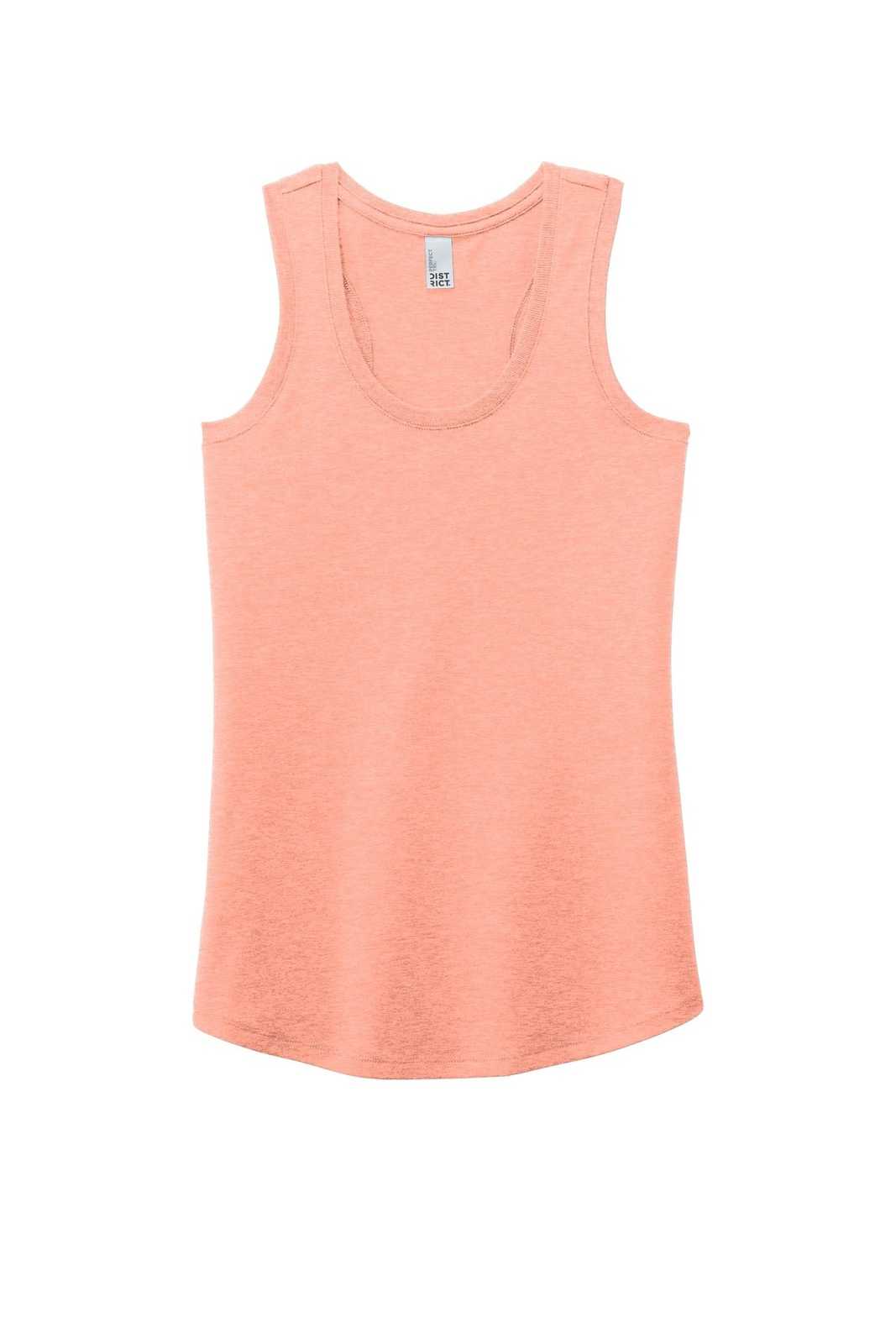 District DM138L Women&#39;s Perfect Tri Racerback Tank - Heathered Dusty Peach - HIT a Double - 5
