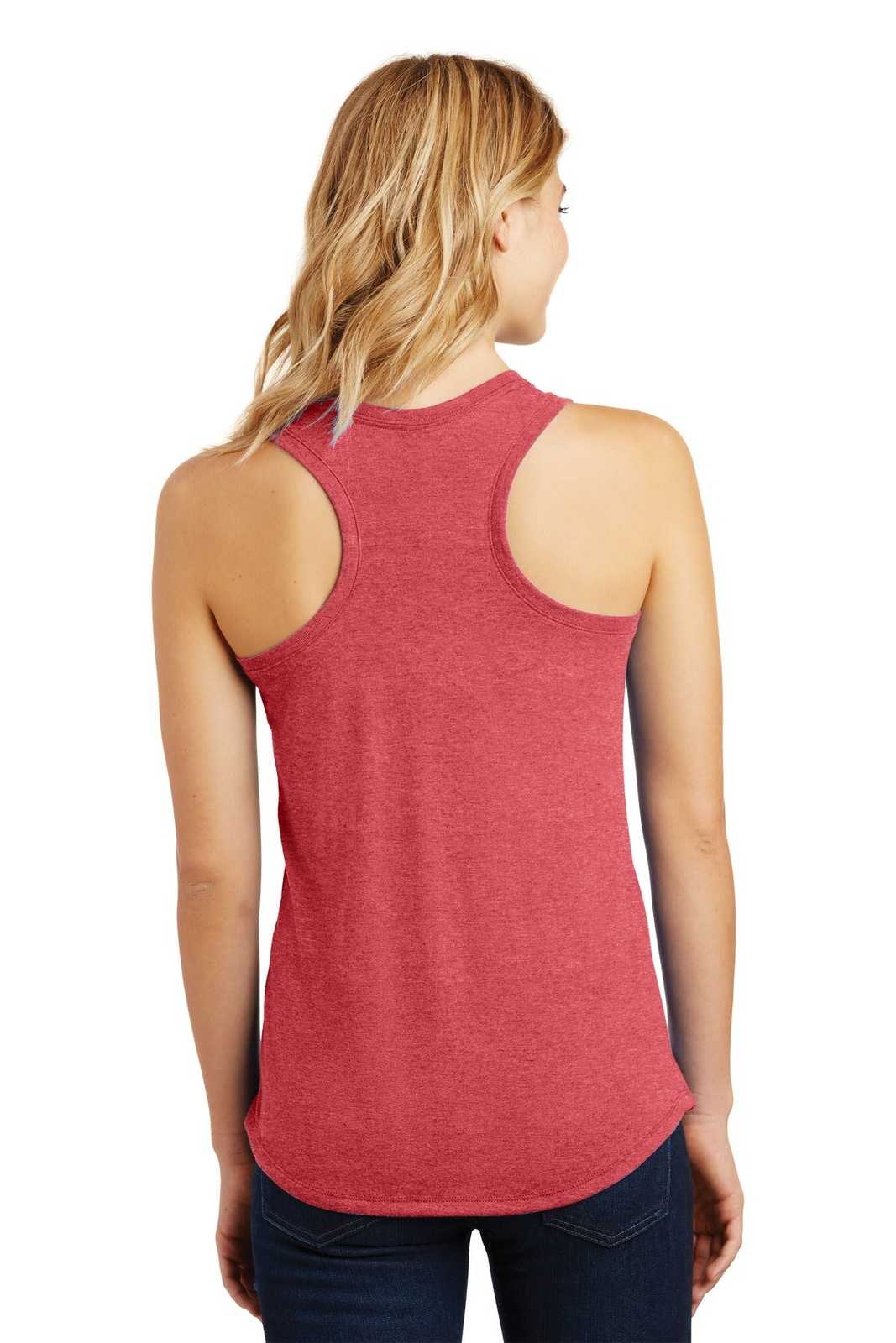 District DM138L Women's Perfect Tri Racerback Tank - Red Frost - HIT a Double - 1