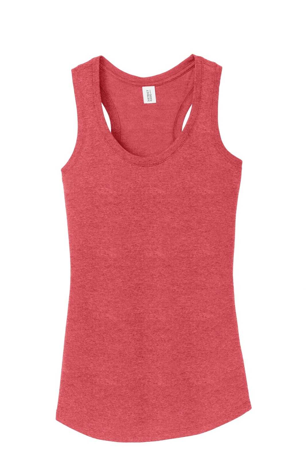 District DM138L Women&#39;s Perfect Tri Racerback Tank - Red Frost - HIT a Double - 5