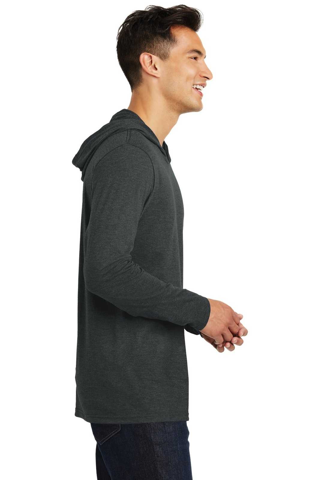 District DM139 Perfect Tri Long Sleeve Hoodie - Black Frost - HIT a Double - 3