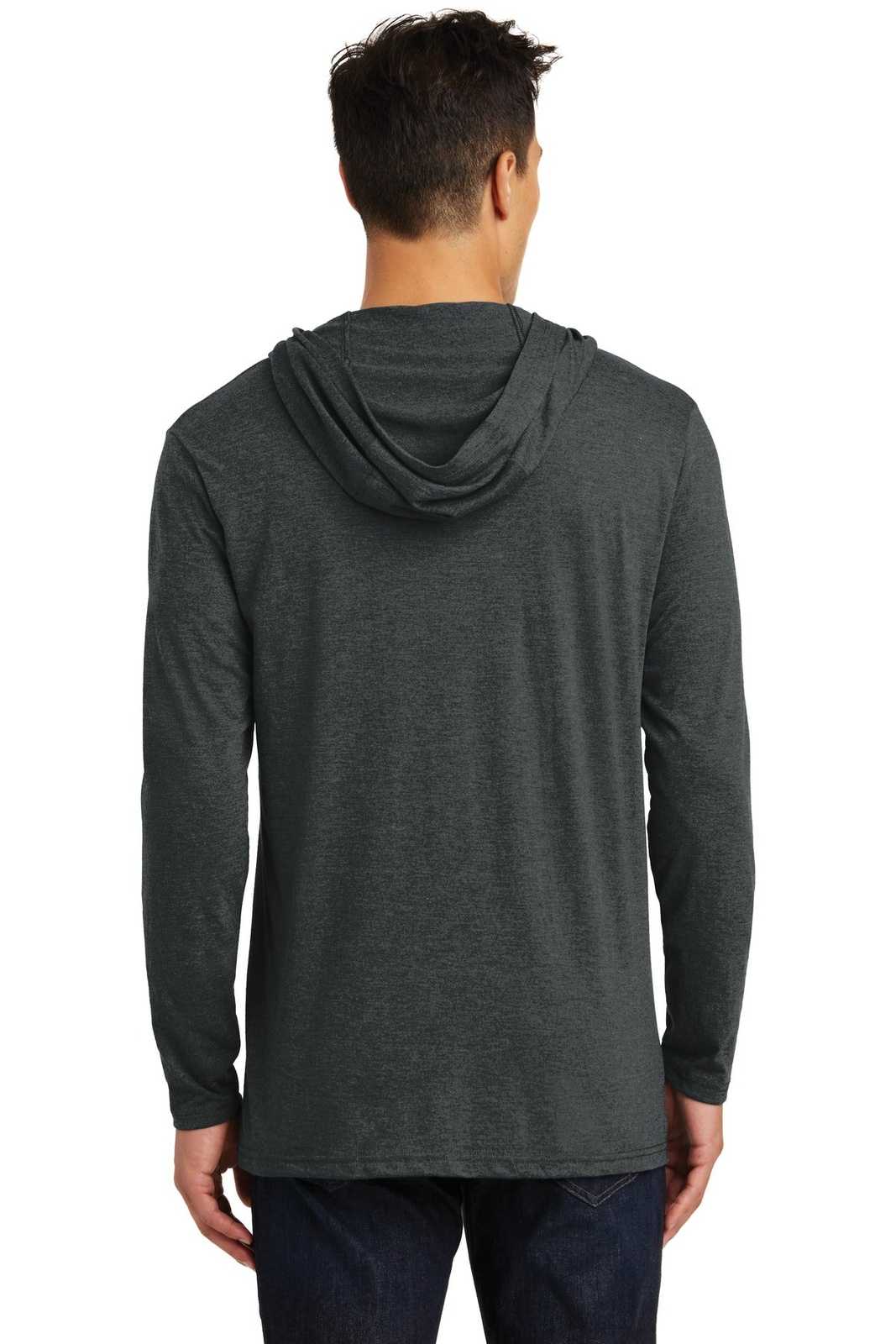 District DM139 Perfect Tri Long Sleeve Hoodie - Black Frost - HIT a Double - 2