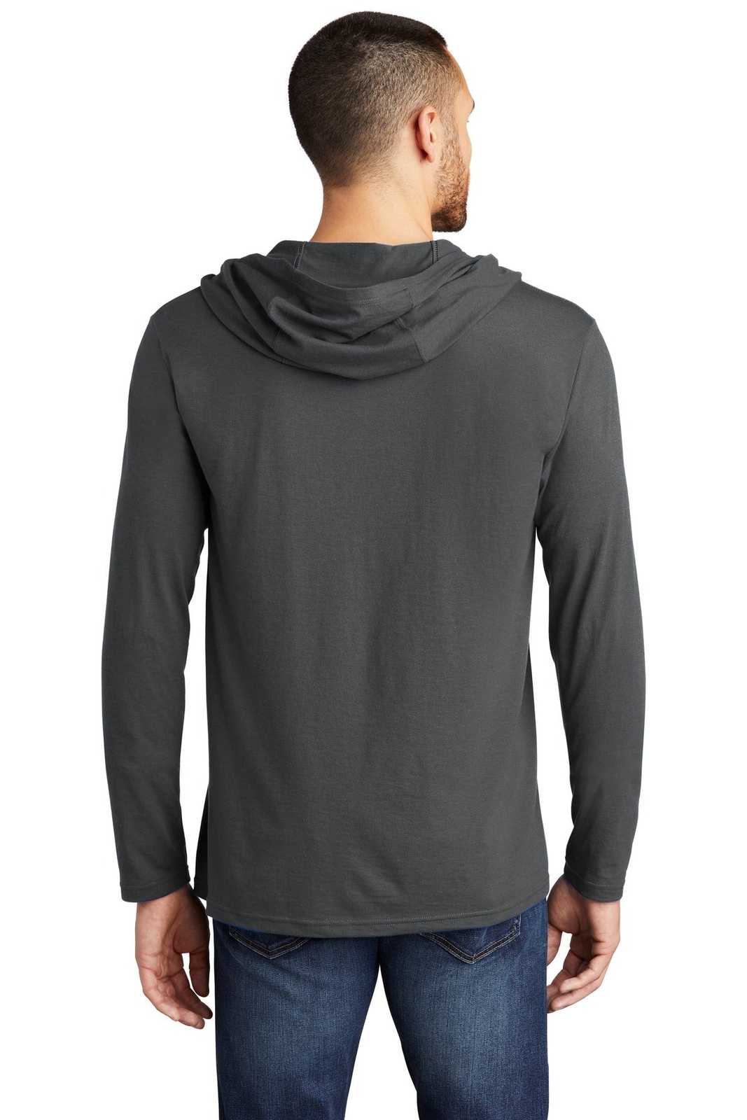 District DM139 Perfect Tri Long Sleeve Hoodie - Charcoal - HIT a Double - 2