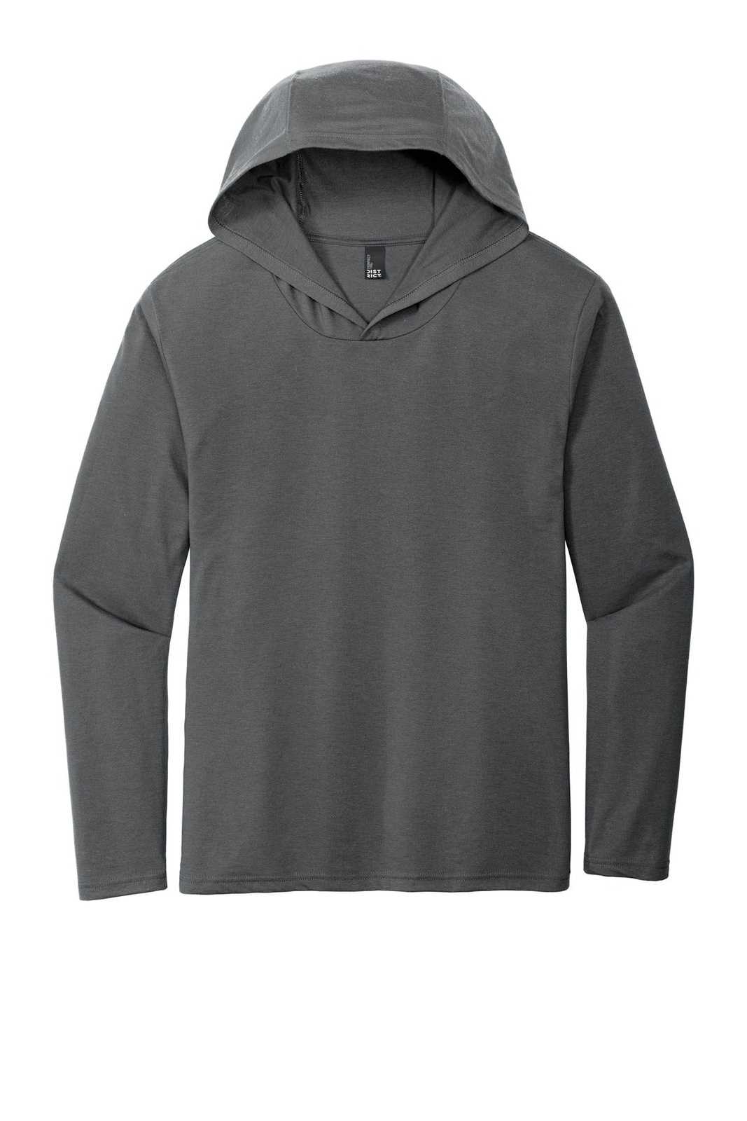 District DM139 Perfect Tri Long Sleeve Hoodie - Charcoal - HIT a Double - 5