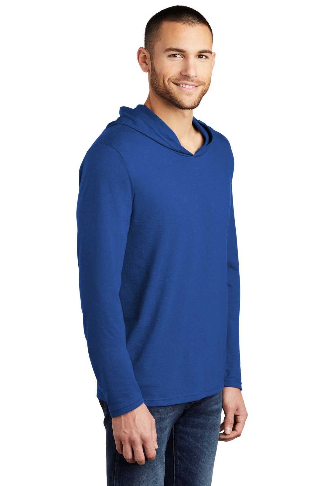 District DM139 Perfect Tri Long Sleeve Hoodie - Deep Royal - HIT a Double - 4