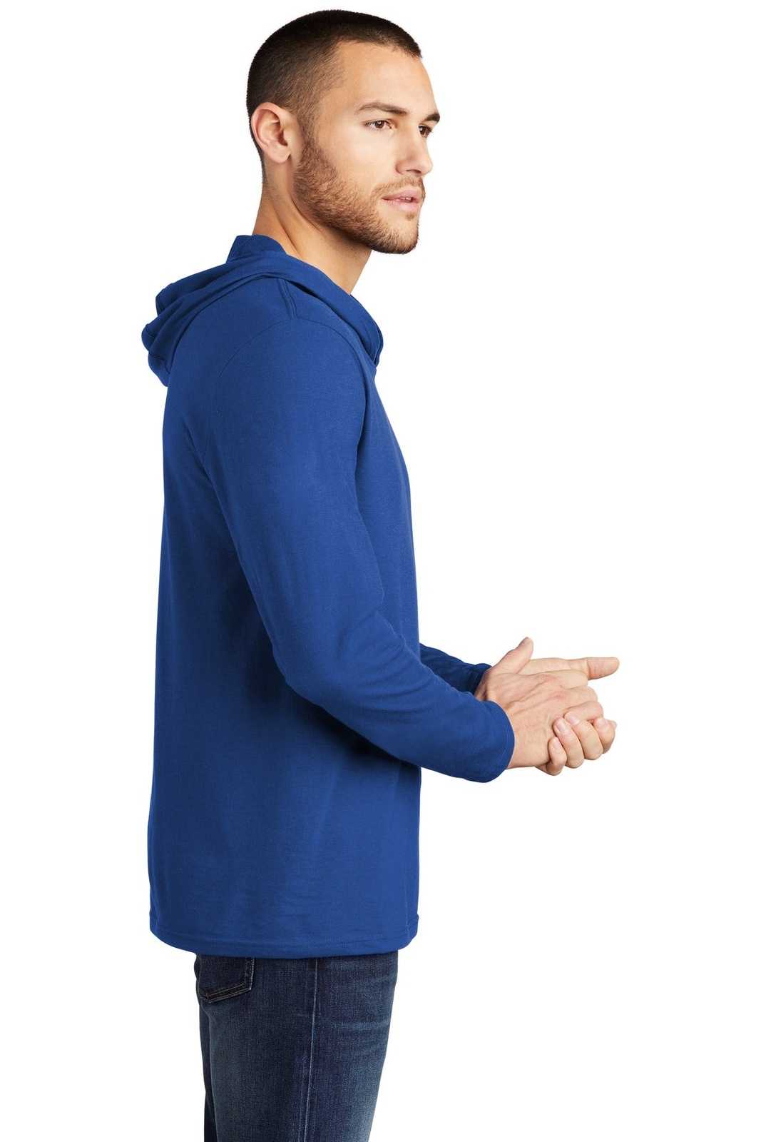 District DM139 Perfect Tri Long Sleeve Hoodie - Deep Royal - HIT a Double - 3
