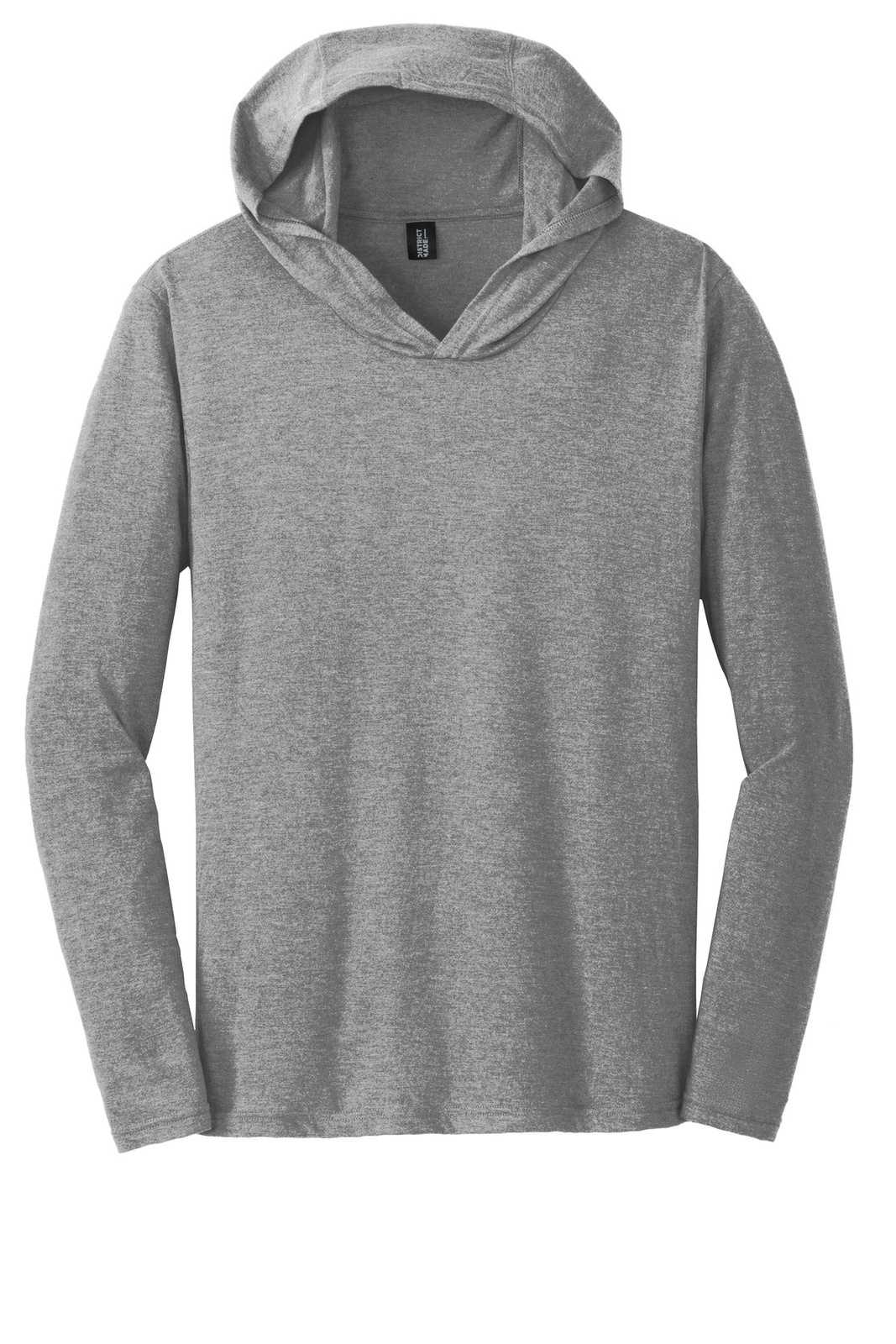 District DM139 Perfect Tri Long Sleeve Hoodie - Gray Frost - HIT a Double - 5